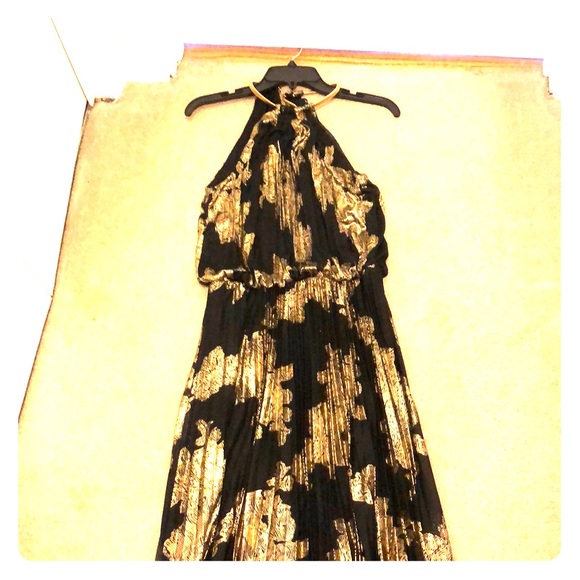 msk black and gold dress